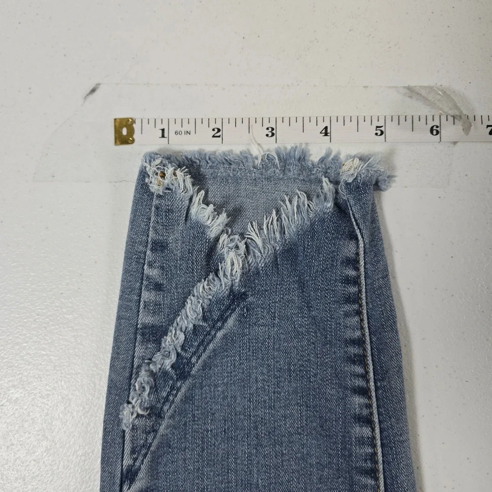 Judy Blue Skinny Fit‎ Distressed Frayed Hem Jeans Medium Wash Women's Size 1/25